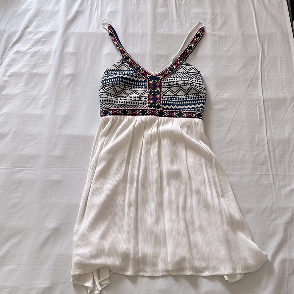 White summer mini dress